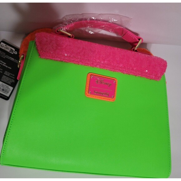 Minnie Mouse Exclusive Color Block Neon Sequin Crossbody Bag - Picture 2 of 8